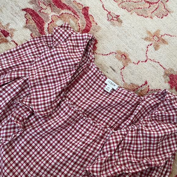 *SOLD* Square Neck Ruffle J.Crew Blouse - Picture 3 of 5